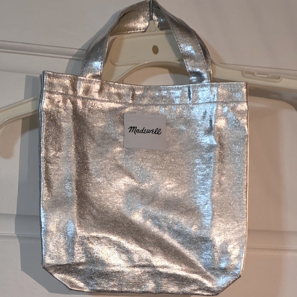 Madewell Handbags - Madewell Metallic Silver Tote